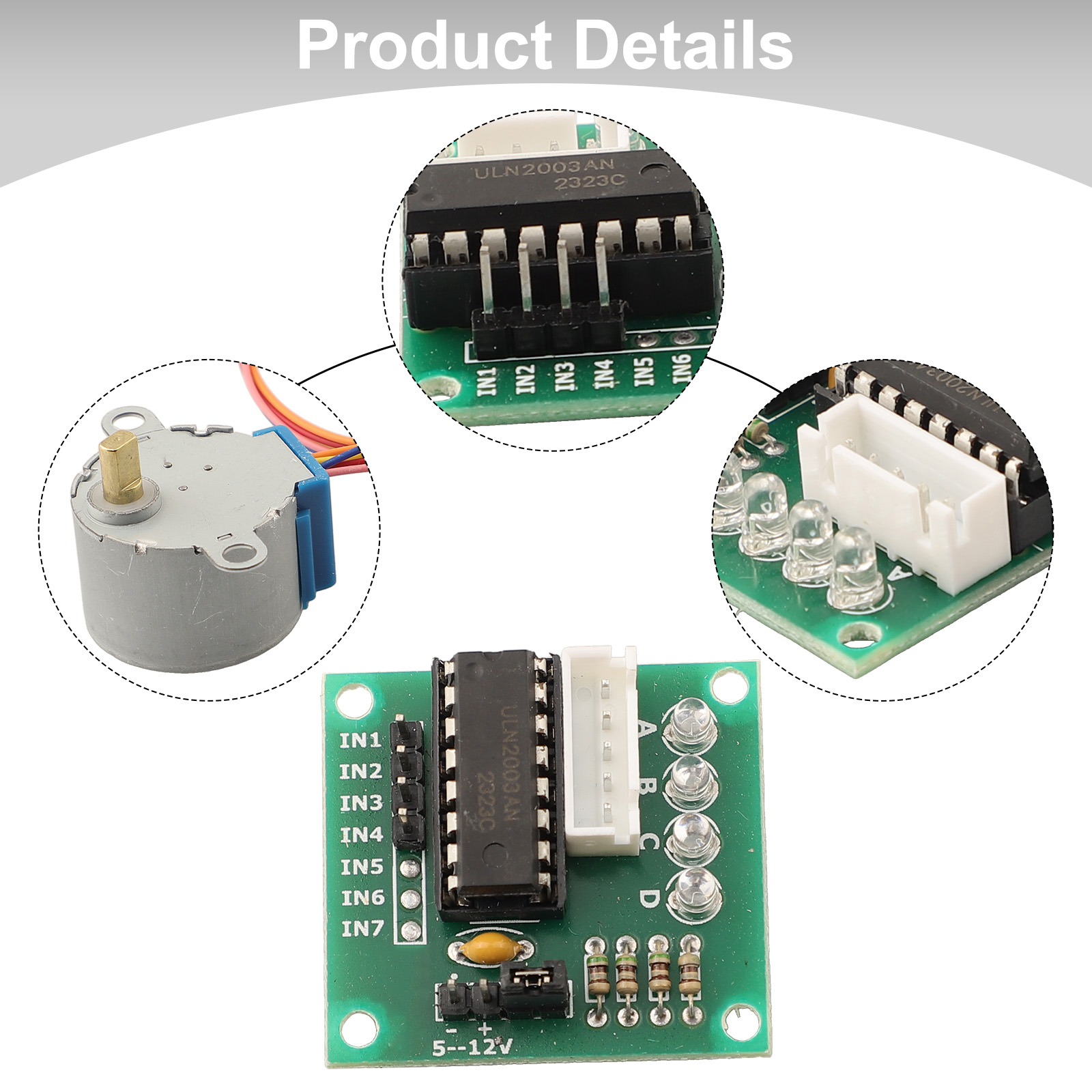 Stepper Motor 28Byj - 5V 4-Phasen-Schrittmotor 28BYJ-48 mit ULN2003-Treiberplatine für