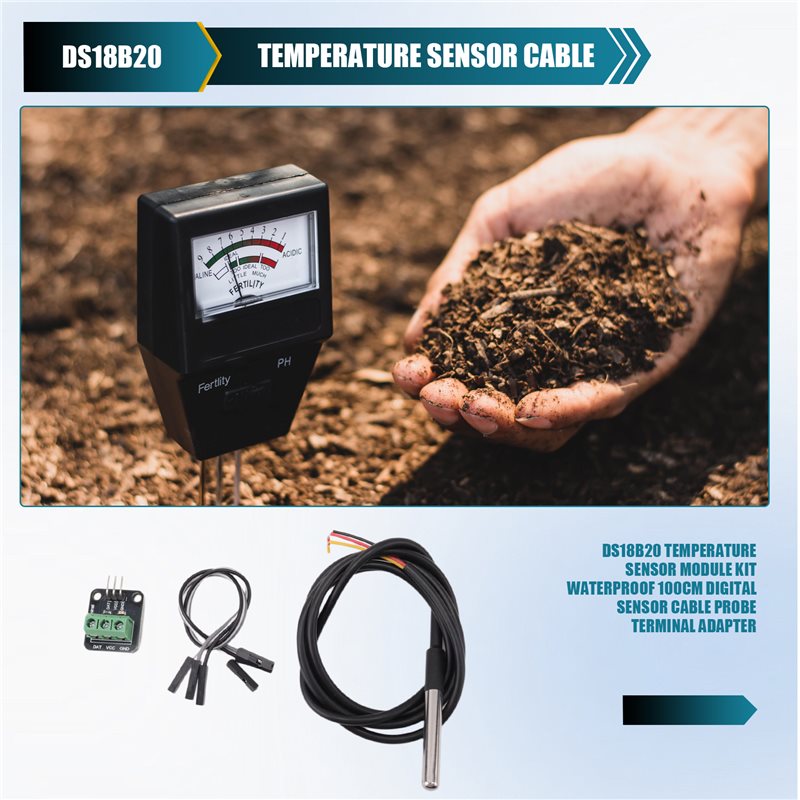 Ds18B20 - [A93Z!】 DS18B20 Temperatursensormodul-Set, wasserdicht, 100 cm