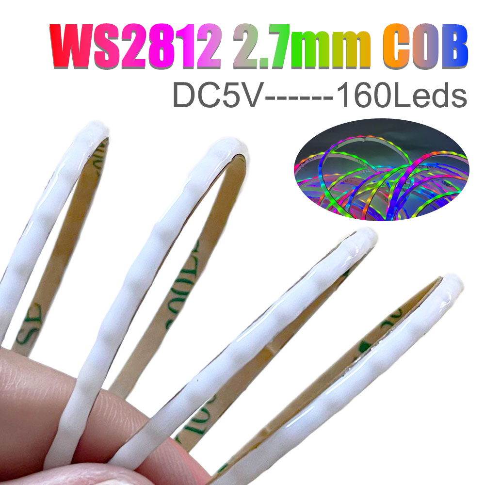 Neopixel - DC5V 2,7 mm ultraschmaler COB-LED-Streifen WS2812B,