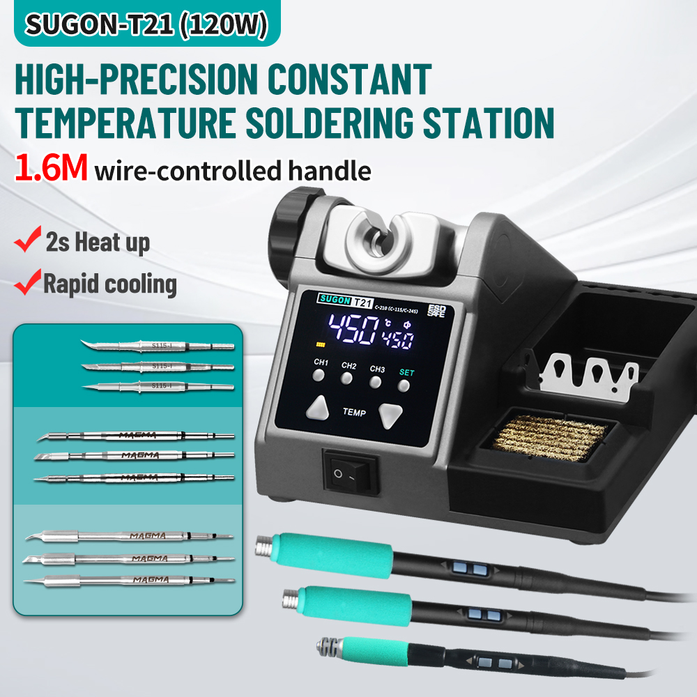Soldering Iron Temperature Probe - SUGON T21 120W Lötstation 1,6m Kabelgesteuerter