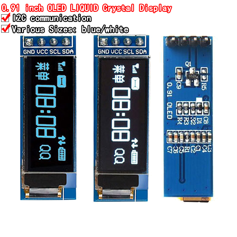 Ssd1306 - 0,91 Zoll OLED-Anzeigemodul weiß/blau OLED 128