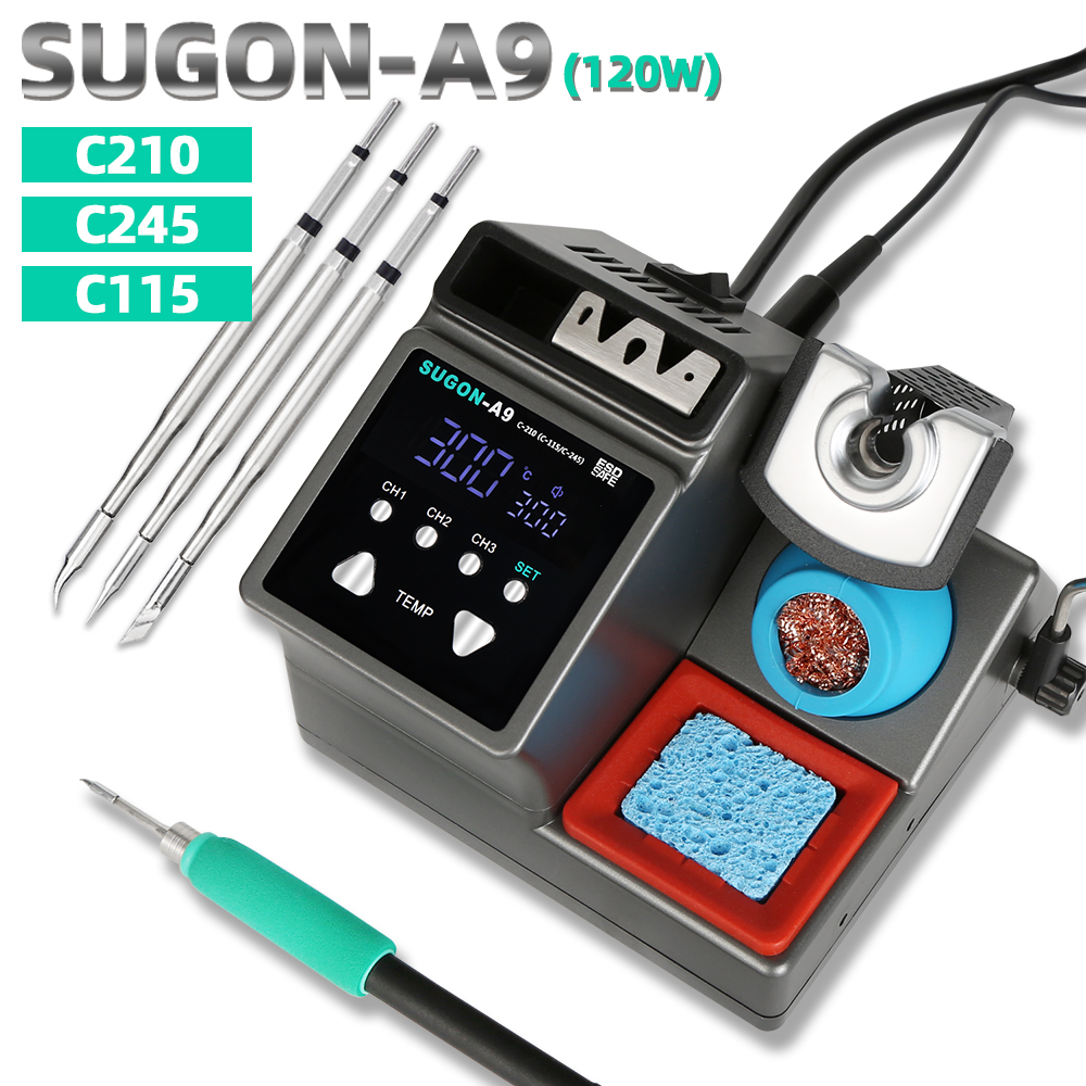 Soldering Iron Temperature Probe - SUGON-A9 Lötstation, kompatibel mit Original-Lötkolbenspitze 210/245/115
