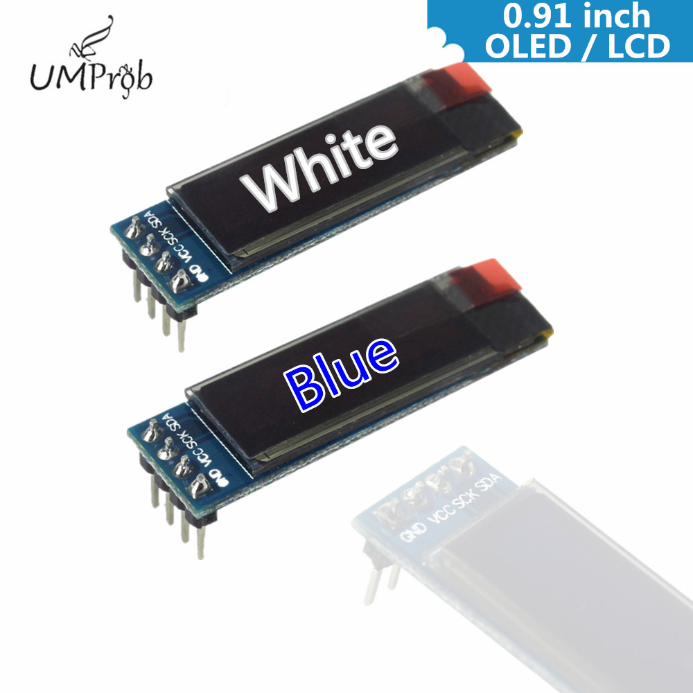 0,91 Zoll 128x32 IIC I2C Weiß  – Ssd1306 Bewertung und Preis