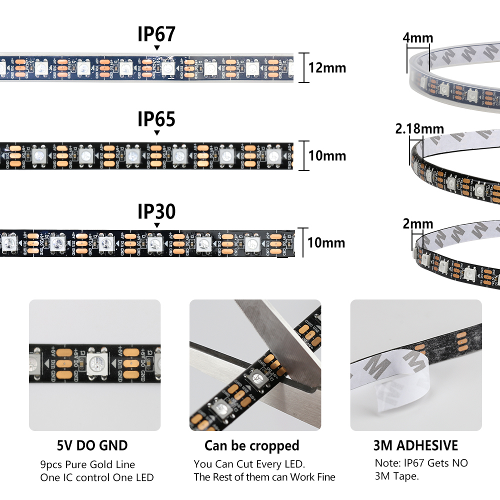 WS2812B Smart Pixel RGBIC LED- – Neopixel Bewertung und Preis