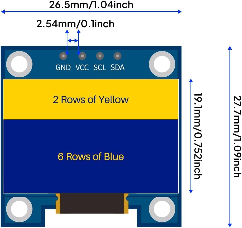 3 Stück 0,96 Zoll OLED-Display – Ssd1306 Bewertung und Preis