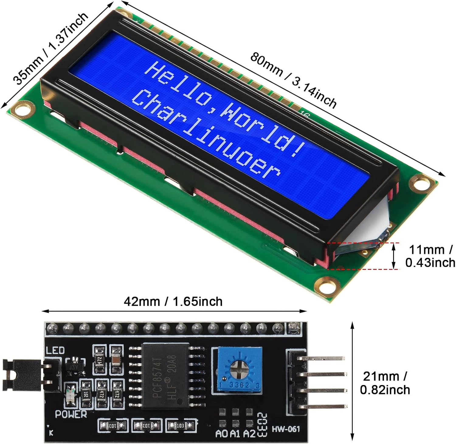 1 Set 1602 LCD 20*4 Blauer Bil – Lcd 1602 Bewertung und Preis